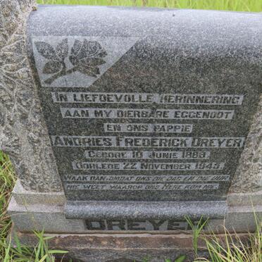 DREYER Andries Frederick 1888-1945