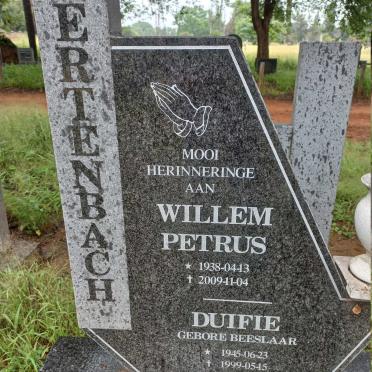 GERTENBACH Willem Petrus 1938-2009 & Duifie BEESLAAR 1945-1999