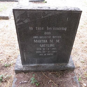 GREYLING Martha M.M. 1905-1968