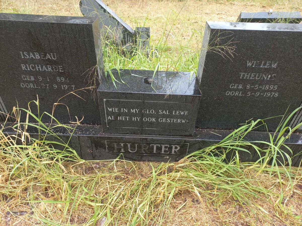 HURTER Willem Theunis 1895-1978 & Isabeau RICHARDE 1894-1977