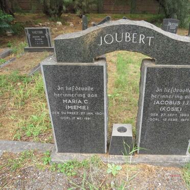 JOUBERT Jacobus J.J. 1903-1971 & Maria C. 1901-1991