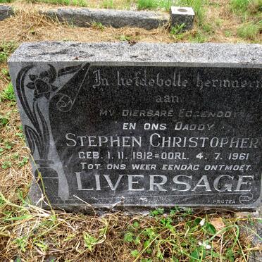 LIVERSAGE Stephen Christopher 1912-1961