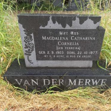 MERWE Magdalena Catharina, van der nee FERREIRA 1903-1977