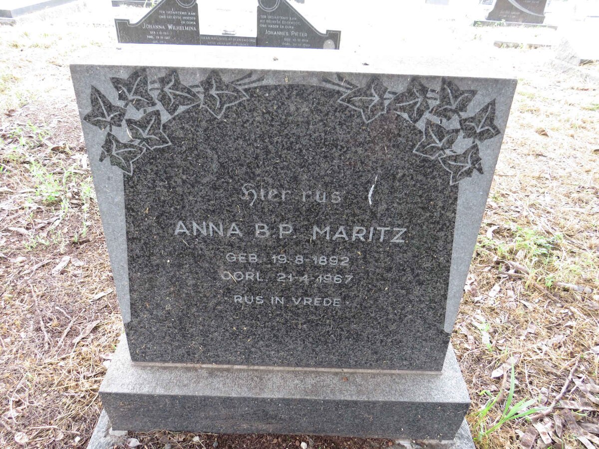 MARITZ Anna B.P. 1892-1967