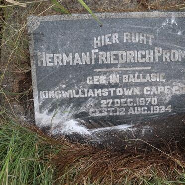 PROMNITZ Herman Friedrich 1870-1934