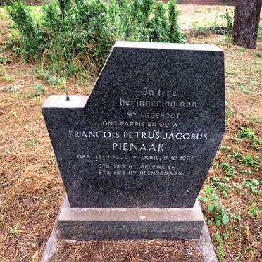 PIENAAR Francois Petrus Jacobus 1903-1971