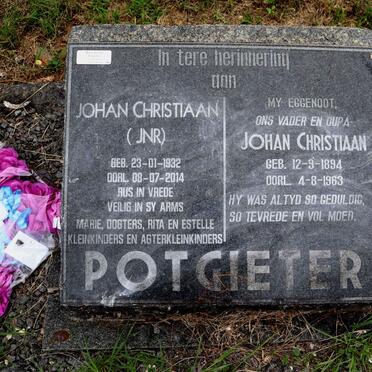 POTGIETER Johan Christiaan 1894-1963 :: POTGIETER Johan Christiaan 1932-2014 :: POTGIETER Maria Jacoba 1936-2022