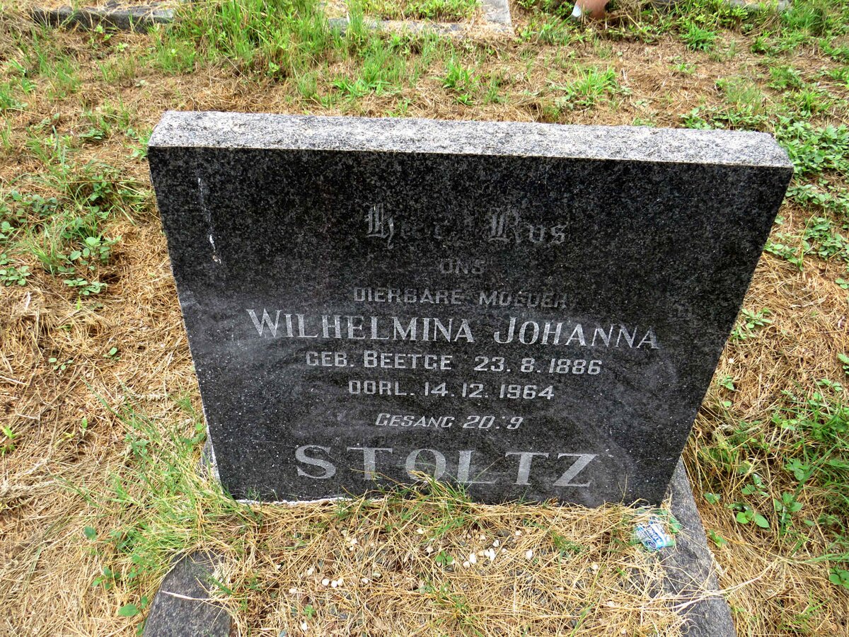 STOLTZ Wilhelmina Johanna nee BEETGE 1886-1964