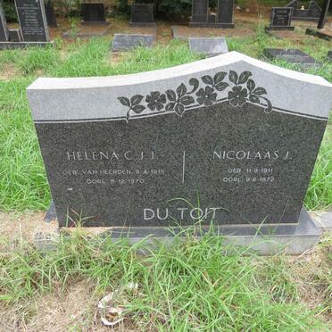 TOIT Nicolaas J., du 1911-1972 & Helena C.J.J. 1915-1970