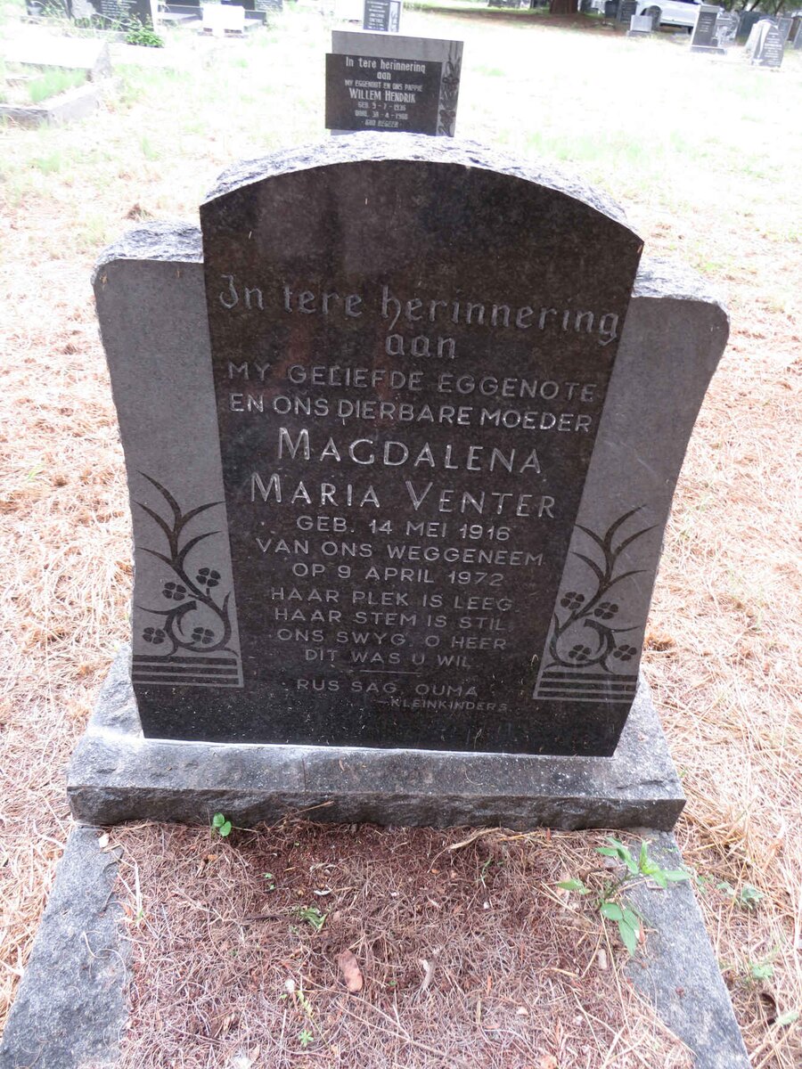 VENTER Magdalena Maria 1916-1972