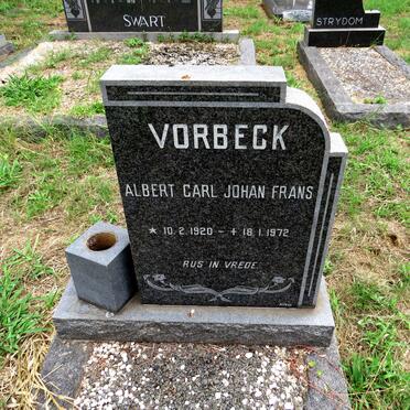 VORBECK Albert Carl Johan Frans 1920-1972