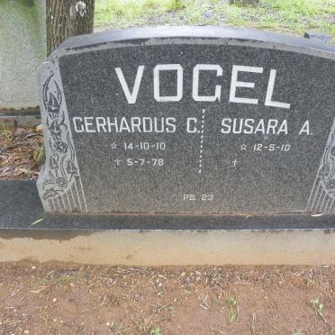 VOGEL Gerhardus C. 1910-1978 & Susara A. 1910-