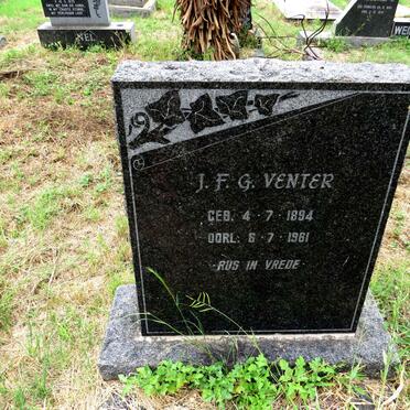 VENTER J.F.G. 1894-1961