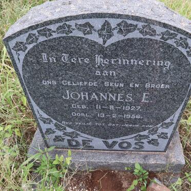 VOS Johannes E., de 1927-1956