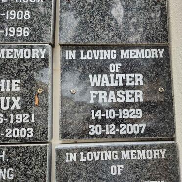 FRASER Walter 1929-2007