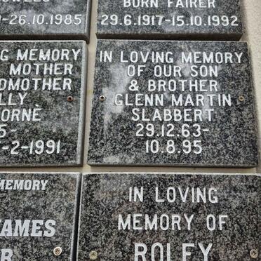 SLABBERT Glen Martin 1963-1995