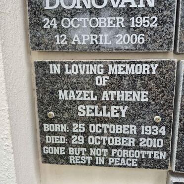 SELLEY Mazel Athene 1934-2010