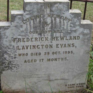 EVANS Frederick Hewland Lavington -1895