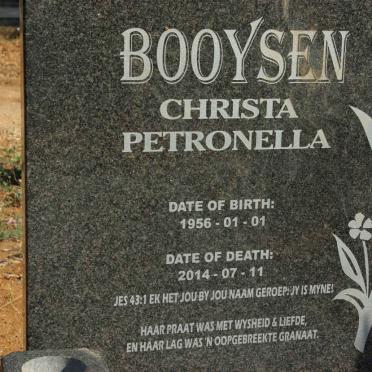 BOOYSEN Christa Petronella 1956-2014