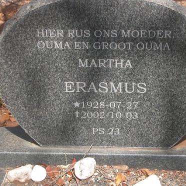 ERASMUS Martha 1928-2002