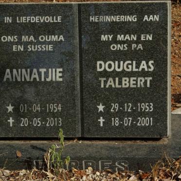 FORBES Douglas Talbert 1953-2001 & Annatjie 1954-2013