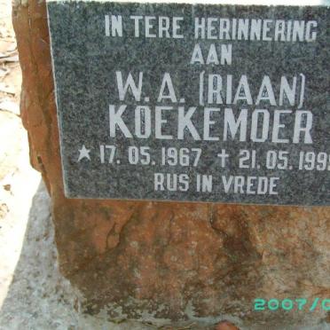 KOEKEMOER W.A. 1967-1999