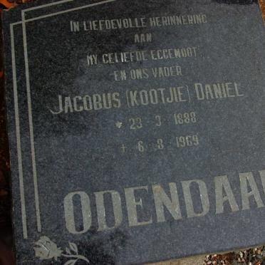 ODENDAAL Jacobus Daniel 1888-1969