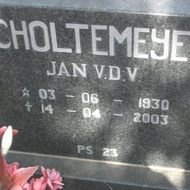 SCHOLTEMEYER Jan V.D.V. 1930-2003