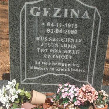 SWART Gezina 1915-2000