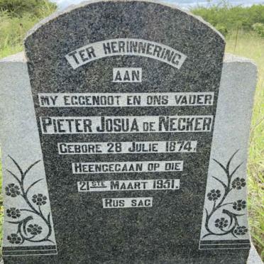 NECKER Pieter Josua, de 1874-1951