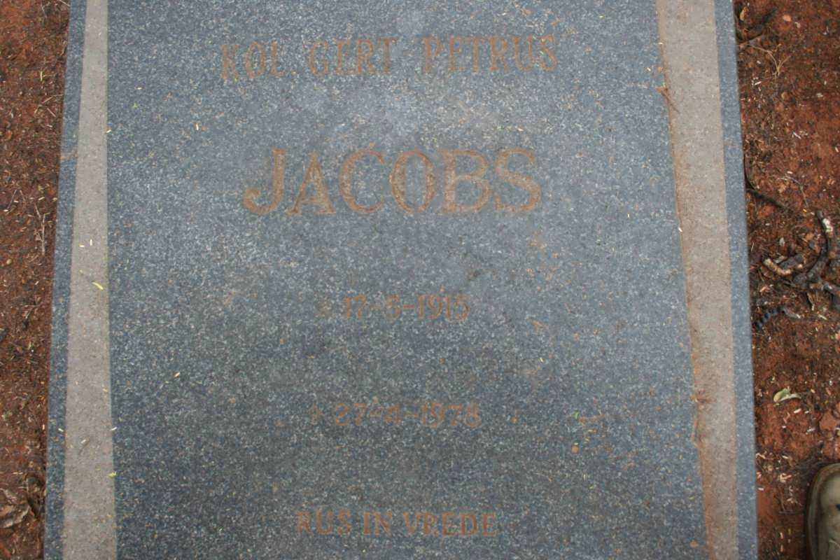 JACOBS Joubert Petrus 1915-1978