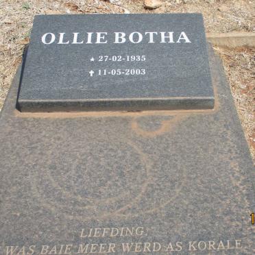 BOTHA Ollie 1935-2003