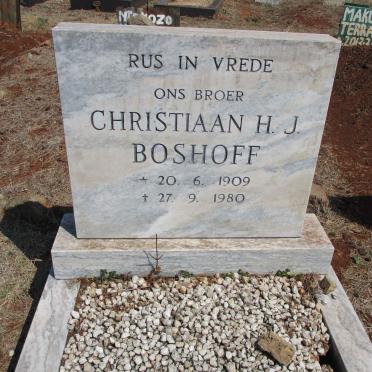 BOSHOFF Christiaan H.J. 1909-1980