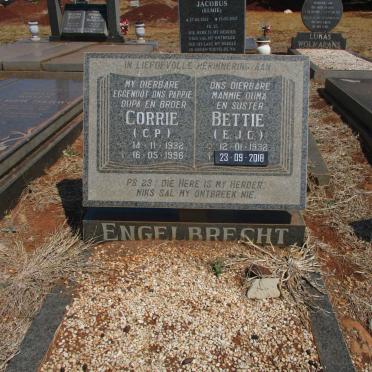 ENGELBRECHT C.P. 1932-1996 &amp; E.J.G. 1932-2018