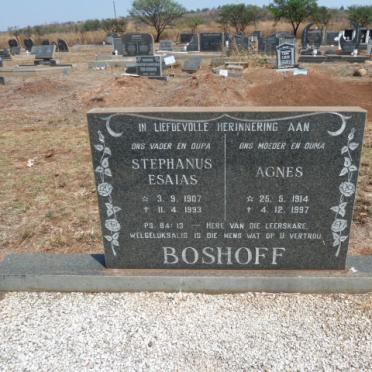 BOSHOFF Stephanus Esaias 1907-1993 &amp; Agnes 1914-1997