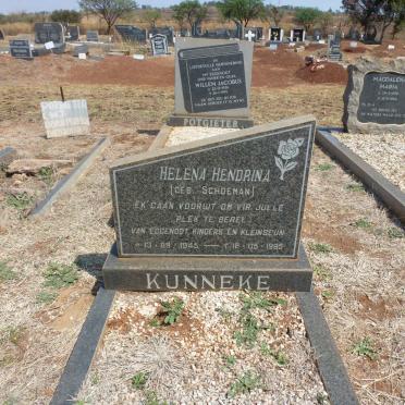 KUNNEKE Helena Hendrina nee SCHOEMAN 1945-1995