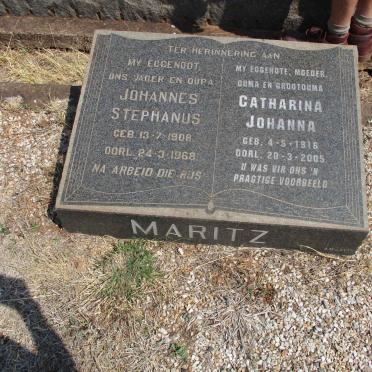 MARITZ Johannes Stephanus 1908-1968 &amp; Catharina Johanna 1916-2005