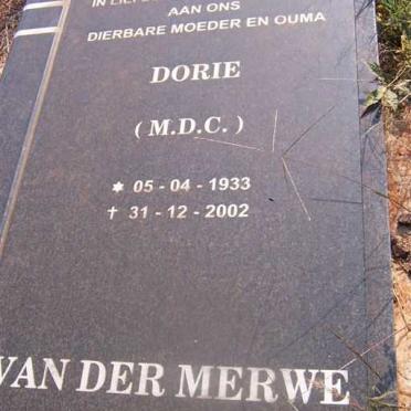 MERWE M.D.C., van der 1933-2002