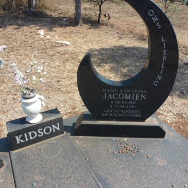 KIDSON Louw 1922-1992 &amp; Jacomien 1927-2008 