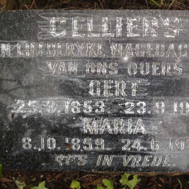 CELLIERS Gert 1853-1935 &amp; Maria 1859-1926