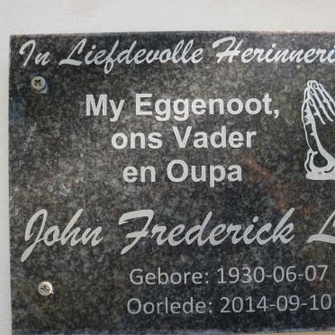 LANGE John Frederick 1930-2014