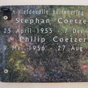 COETZER Stephan 1955-1990 :: COETZER Philip 1956-2011