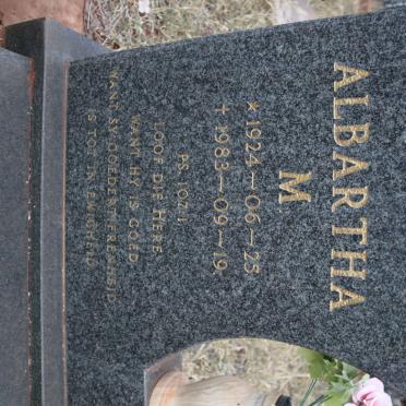 BENDER Albartha M. 1924-1983