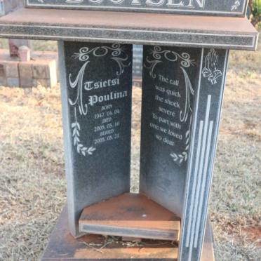 BOOYSEN Tsietsi Poulina 1947-2005