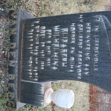 BERG Elizabeth Wilhelmina, van den 1933-1980