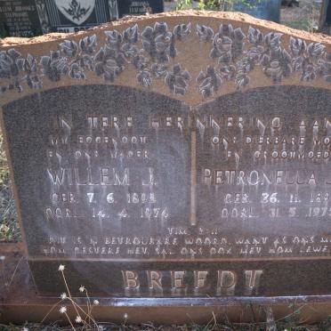 BREEDT Willem J. 1895-1974 &amp; Petronella J.M. 1896-1975