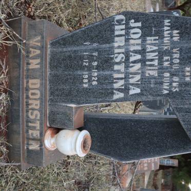 DORSTEN Johanna Christina, van 1926-1983