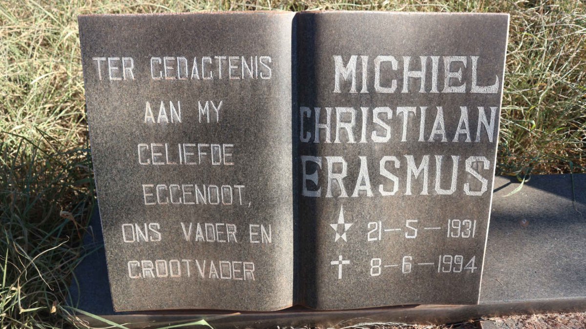 ERASMUS Michiel Christiaan 1931-1994
