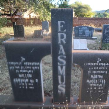 ERASMUS Willem Abraham du P. 1909-1978 &amp; Martha Magdalena PISTORIUS 1917-1979