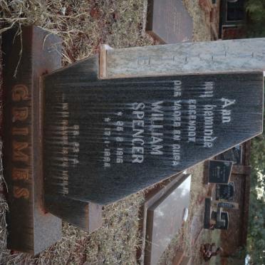 GRIMES William Spencer 1916-1985 &amp; Johanna Francina 1918-2009